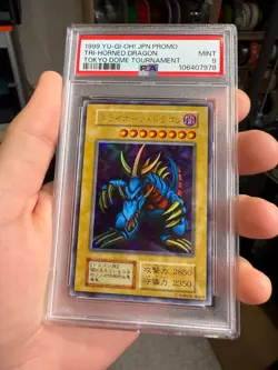1999 Yu-Gi-Oh! Japanese Tri-Horned Dragon Tokyo Dome Tournament Promo PSA 9 MINT - Image 2