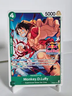Monkey.D.Luffy PRB02-005 NM Red Bull Double Don Event Stamp Participation Promo - Image 1
