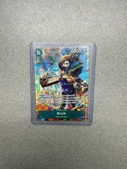 One Piece TCG Brook Alt Art OP15-032 (INSTANTLY SLEEVED, MINTY) - Image 1