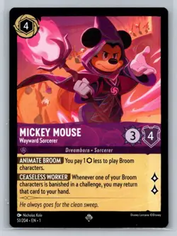 2023 Disney Lorcana - The First Chapter Mickey Mouse - Wayward Sorcerer Super - Image 1