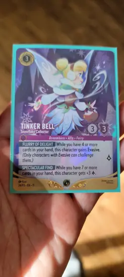 Disney Lorcana Tinker Bell Snowflake Collector Store Championship Foil Promo 34/ - Image 1