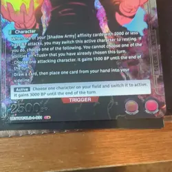 Union Arena Tusk Action Character Card Solo Leveling 2500 Trigger - Image 2