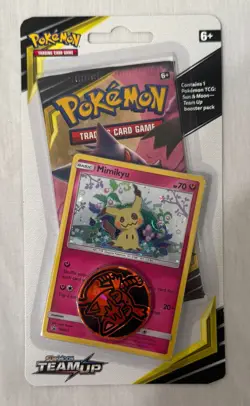 2019 POKEMON SUN & MOON TEAM-UP BOOSTER MIMIKYU SM163 COIN SEALED BLISTER PACK E - Image 1