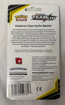 2019 POKEMON SUN & MOON TEAM-UP BOOSTER MIMIKYU SM163 COIN SEALED BLISTER PACK E - Image 3