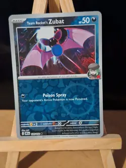 Pokemon Card 120/182 Team Rocket's Zubat Reverse Holo Destined Rivals - Image 1