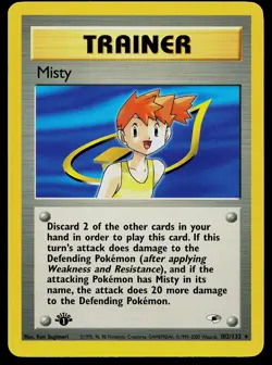 Pokemon Card - Misty Gym Heroes 102/132 Rare 1st Edition - Image 1