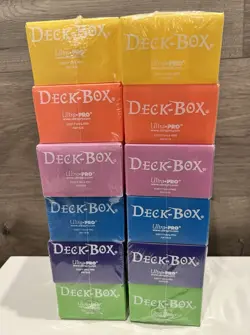 Ultra Pro Multi Color Deck Boxes Magic Pokemon YuGiOh Card Storage Box Set Of 12 - Image 1