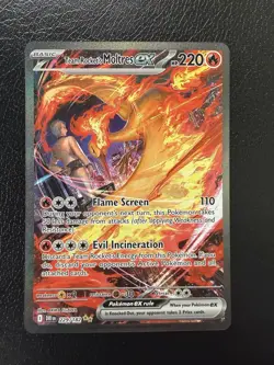 Pokemon TCG Team Rockets Moltres EX Card 229/182 Destined Rivals NM - Image 1