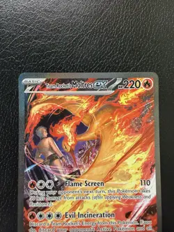 Pokemon TCG Team Rockets Moltres EX Card 229/182 Destined Rivals NM - Image 2