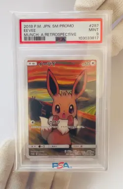PSA 9 Eevee Munch A Retrospective Promo 287/SM-P Pokemon Card Japanese 2018 - Image 1