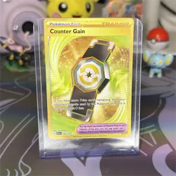 Pokemon Counter Gain 249/191 Sv08: Surging Sparks Secret Rare Holo Trainer Card - Image 1