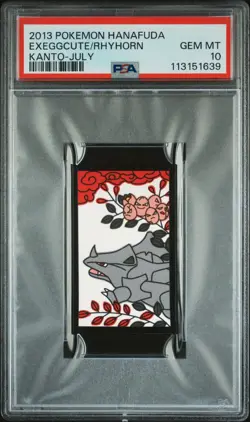 Pokemon Card Exeggcute & Rhyhorn Kanto - July Hanafuda 2013 PSA 10 GEM MINT - Image 1