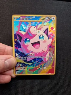 Jigglypuff Holo Full Art Gold Rainbow Holo Custom Promo Art Card - Image 1