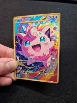Jigglypuff Holo Full Art Gold Rainbow Holo Custom Promo Art Card - Image 3
