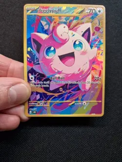 Jigglypuff Holo Full Art Gold Rainbow Holo Custom Promo Art Card - Image 5