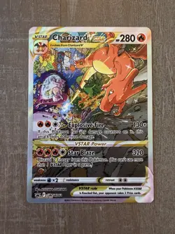 Pokemon Charizard VSTAR SWSH262 Full Art Black Star Promo Holo Card NM Condition - Image 1