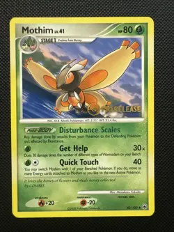 Mothim Prerelease 42/100 Majestic Dawn Diamond and Pearl Regular Pokemon - Image 1