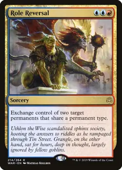 Role Reversal FOIL War of the Spark NM Blue Red Rare MAGIC MTG CARD ABUGames - Image 1