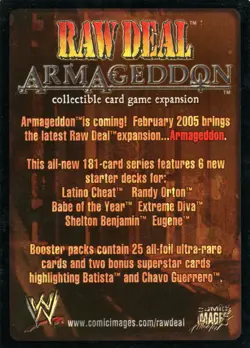 WWF/ WWE Raw Deal CCG Babe of the Year Superstar Card 35/PR Promo Diva - Image 2