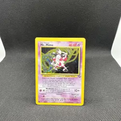 Vintage 1999 Pokemon Mr. Mime Card Holo 6/64 Jungle MP/HP - Image 1