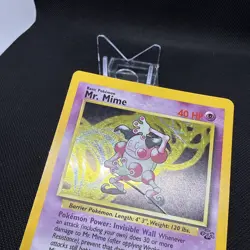 Vintage 1999 Pokemon Mr. Mime Card Holo 6/64 Jungle MP/HP - Image 3