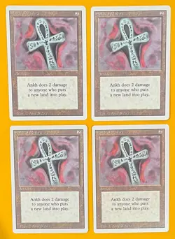 MTG ANKH OF MISHRA (x4) Revised (OldManMTG 011-282) - Image 1