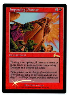 Impending Disaster -- MTG (SP Quality FOIL) - Urza's Legacy - See pics/scans! - Image 1