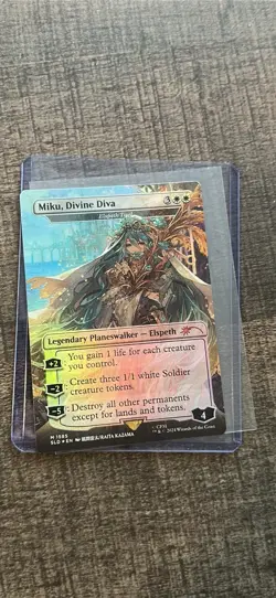 Miku, Divine Diva - Elspeth Tirel (Rainbow Foil) Secret Lair Drop Foil - Image 1