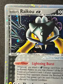 Rocket's Raikou ex 108/107 Pokemon Ex Deoxys -Holo w. Swirls🌀Secret Rare-NP/NM+ - Image 3