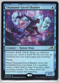 1x Thousand-Faced Shadow *Foil* - Kamigawa: Neon Dynasty - Near Mint - Image 1
