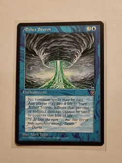 Aether Storm - Homelands - MTG Magic - Uncommon - Blue Enchantment - Image 1