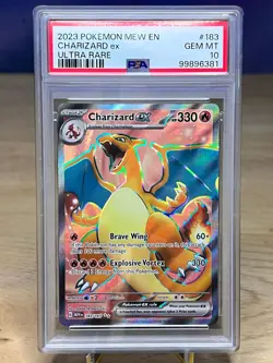 Charizard EX 183/165 Ultra Rare 151 Pokemon PSA 10 - Image 1