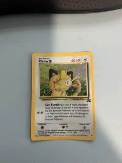 Meowth 10/53 Wizards Black Star Promo Holo 50 HP Pokemon TCG Card 2000 - Image 1