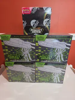 1 X Pokemon TCG: Mega Evolution Perfect Order Booster Box And 4 X Etbs - Image 1