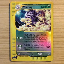 Pokemon Card Weezing Expedition Base Set 070/165 Reverse Holo Rare 80 HP - Image 1