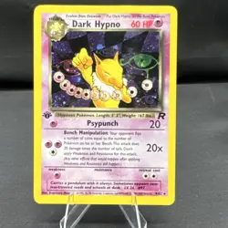 Pokemon tcg Dark Hypno Team Rocket 1st Edition Holo Rare 9/82 60 HP - Image 1