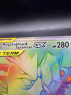 Pokemon Mega Sableye & Tyranitar GX (Secret) 245/236 Unified Minds Edge LP ZG1 - Image 4
