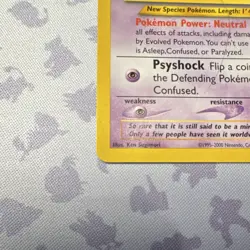 Pokemon Mew 47/53 Wotc Promo Regular 40 HP Basic English Card - Image 2