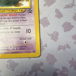 Pokemon Mew 47/53 Wotc Promo Regular 40 HP Basic English Card - Image 3