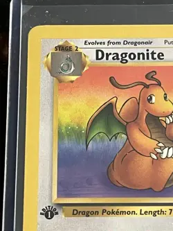 1999 Pokemon Fossil Dragonite 19/62 1st Edition Non-Holo Rare WOTC LP - Image 3