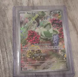 Pokemon Sprigatito Illustration Rare Full Art Holo 196/193 Paldea Evolved - Image 4