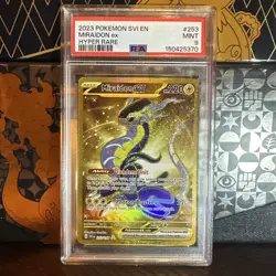 2023 Pokemon SVI EN MIRAIDON EX HYPER RARE #253 PSA 9 - Image 1
