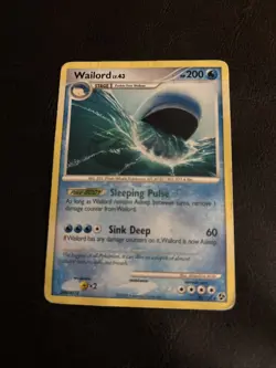 Pokemon TCG: Wailord 30/106 (DAMAGED) Great Encounters - Image 1