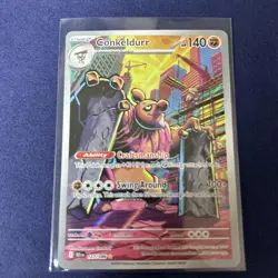 Pokemon TCG Conkeldurr Illustration Rare 127/086 SV: Black Bolt NM/M - Image 1