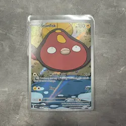Pokemon TCG Stunfisk 118/086 Scarlet & Violet White Flare Illustration Rare Card - Image 1