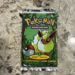 Pokemon Jungle Unlimited 1999 Flareon Artwork Booster Pack WOTC Sealed Vintage - Image 1