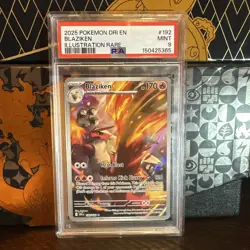 2025 POKEMON DRI EN-DESTINED RIVALS ILLUSTRATION RARE #192 BLAZIKEN PSA 9 - Image 1