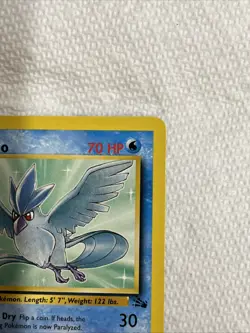 1999 Pokemon Fossil Articuno 1st Edition 17/62 Free Shipping - Image 5
