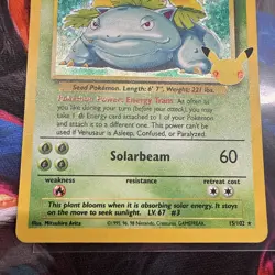 Pokemon Venusaur 15/102 Base Set Shadowless Holo Rare 100 HP English - Image 3
