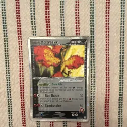 Pokemon Rocket's Moltres ex Team Rocket Returns Holo Rare EX 100/109 Vintage - Image 1